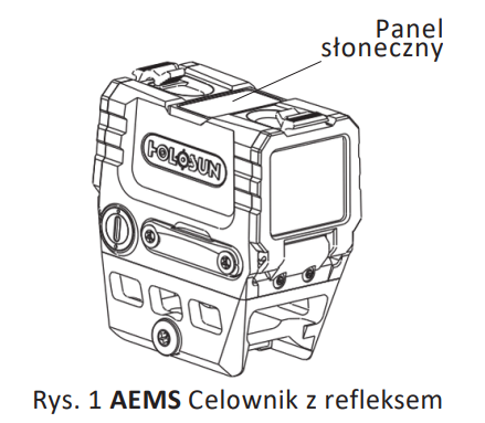 Model Holosun AEMS Reflex Sight