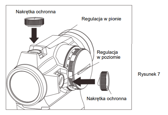 Ustawienia zerowania HE403R-GD Holosun 