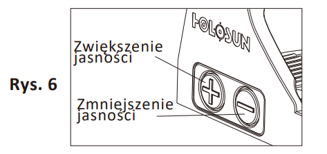 Obsługa celownika HE407K-GR X2 Holosun