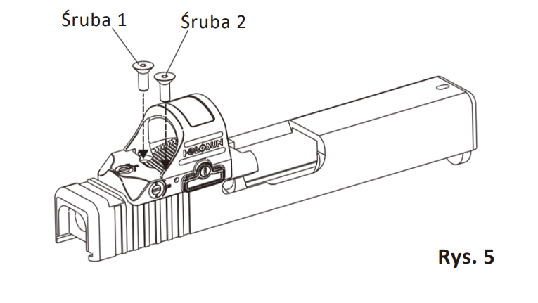 Montaż na szynie HE507C-GR X2 Holosun