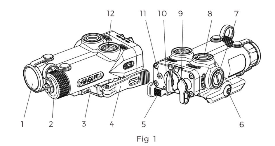 Komponenty LE117-GR/RD/IR LOW Holosun