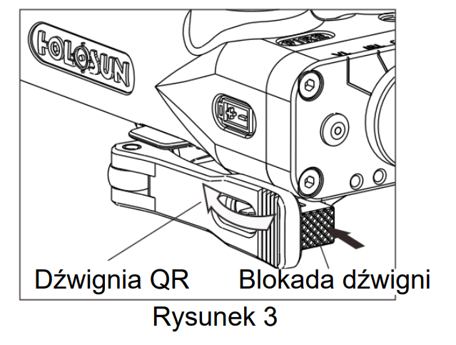 Montaż LE117-GR/RD/IR LOW Holosun