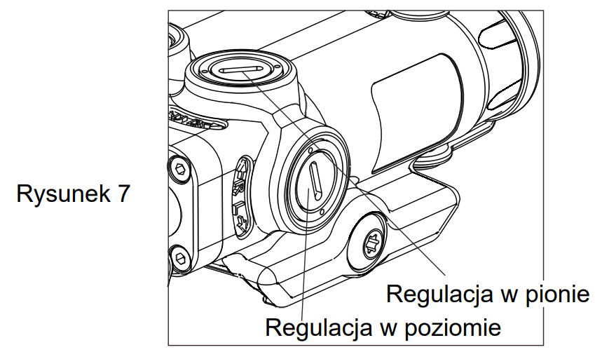 Regulacja wertykalna i horyzontalna LE221 Holosun