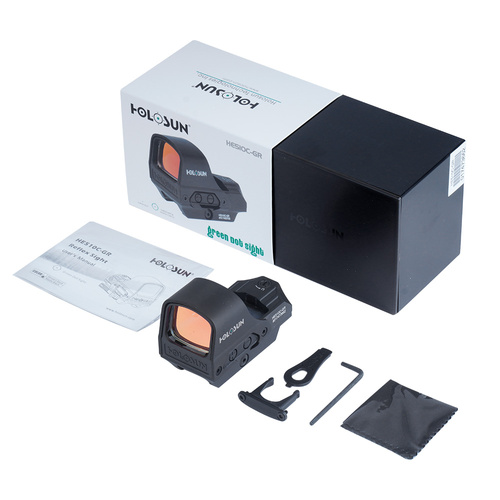 Holosun - Kolimator HE510C-GR Elite Multi Reticle Green Dot - Solar Panel - Green Dot - Czarny - HE510C-GR