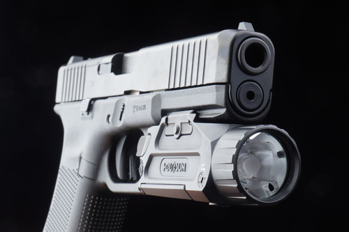 Holosun - Taktyczna latarka na broń Plus - 20 000 cd - Zielony laser - Czarna - P.ID Plus