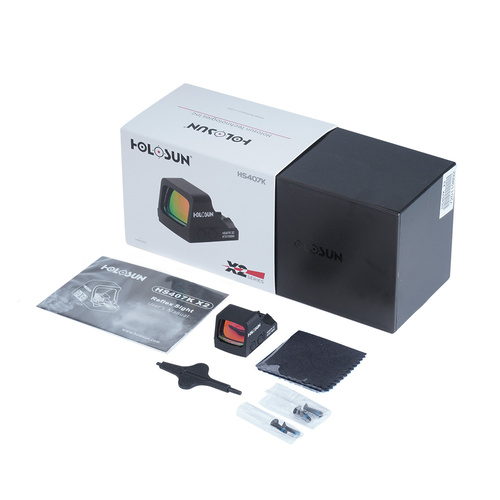 Holosun - Kolimator otwarty HS407K Open Reflex SubCompact Pistol Sight - Czarny - HS407K X2