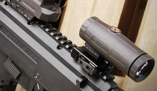 Holosun - Powiększalnik HM3X 3x Magnifier - Flip & Picatinny QD - Czarny - HM3X