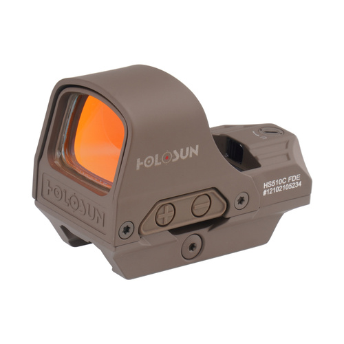 Holosun - Kolimator Open Reflex HS510C Multi Reticle - Solar Panel - FDE - HS510C-FDE-R