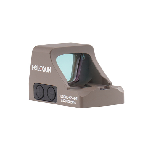 Holosun - Kolimator otwarty HS507K Open Reflex SubCompact Pistol Sight - FDE - HS507K-X2-FDE
