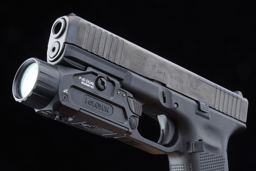 Holosun - Taktyczna latarka na broń Dual - 17 000 cd - IR/Zielony laser - Czarna - P.ID Dual