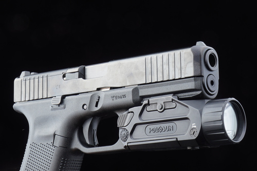 Holosun - Taktyczna latarka na broń Plus - 20 000 cd - Zielony laser - Czarna - P.ID Plus